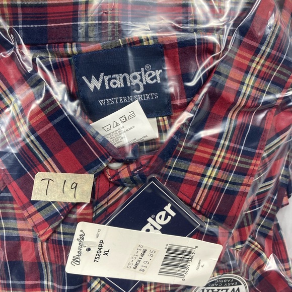 WRANGLER   MENS WESTERN LONG SLEEVE PLAID SHIRT STYLE 75204PP Size XL - Picture 15 of 15